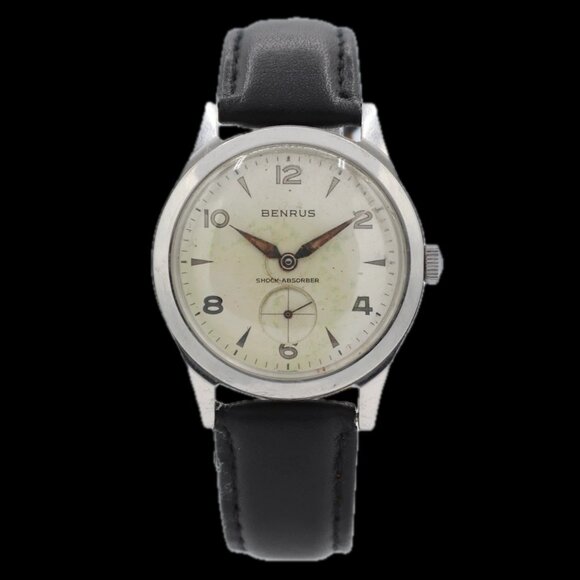 Vintage 34mm Benrus DN2A 17j Men's Mechanical Wristwatch AX2 66 Swiss - Picture 1 of 6